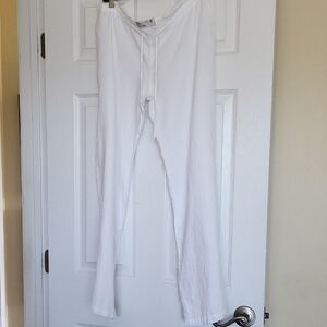 Vintage Juicy Couture White Linen Drawstring Pants